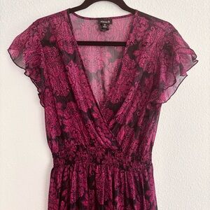 Red and Black Maxi Dress